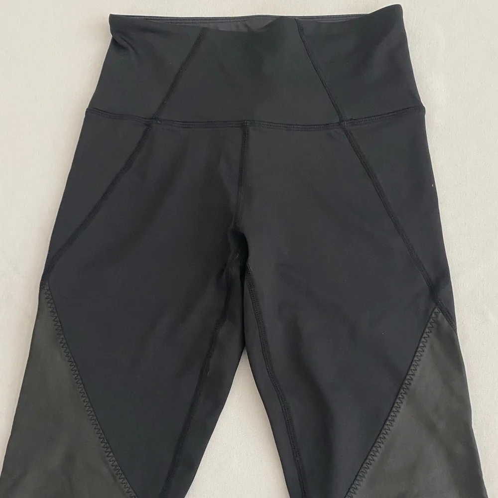 XXIV Active Women’s Strike Leggings XS 7/8 High Waisted Mesh Panels Gym Yoga